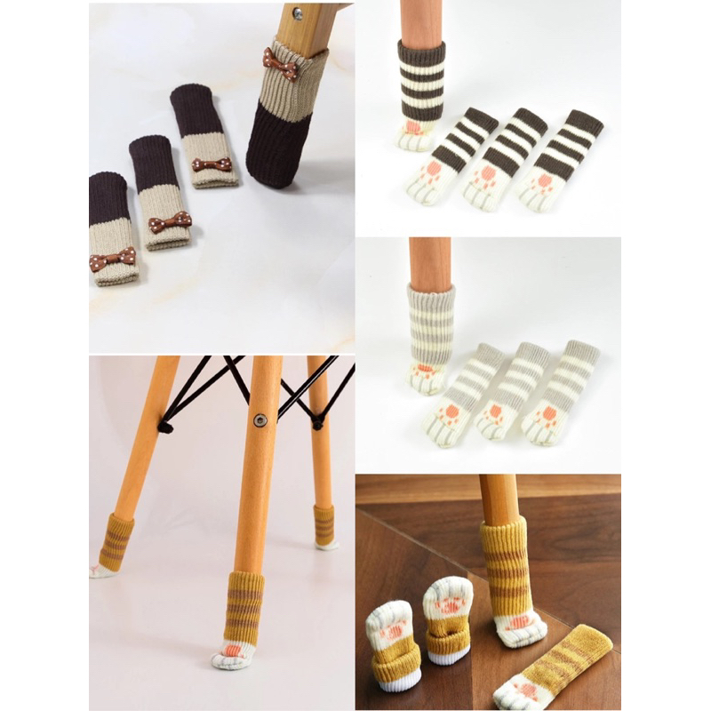 ที่รองขาเก้าอี้ ที่รองขาโต๊ะ ถุงเท้าเก้าอี้4ขา ขยายได้6-17cm  ช่วยป้อนกันเสียงดัง กันลื่น กันพื้นเป็นรอย