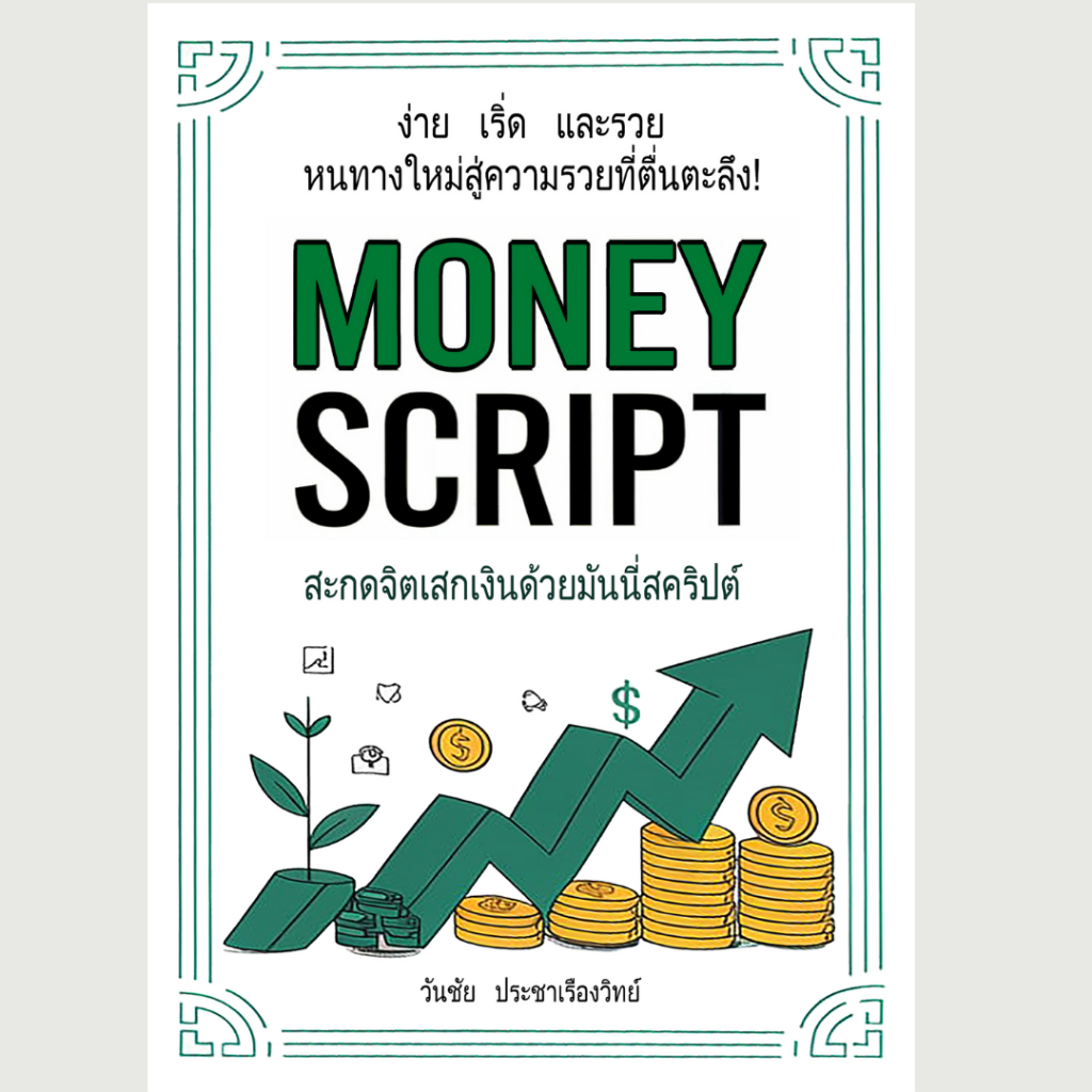 หนังสือ Money Script สะกดจิตเสกเงินด้วยมันนี่สคริปต์  โดย CoachWanchai - พร้อมสคริปต์สะกดจิตให้รวย