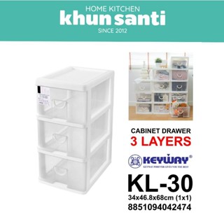 KHUN SANTI ตู้ลิ้นชัก 3 ชั้น มีล้อ KL-30 ตู้เสื้อผ้า ตู้เก็บ…