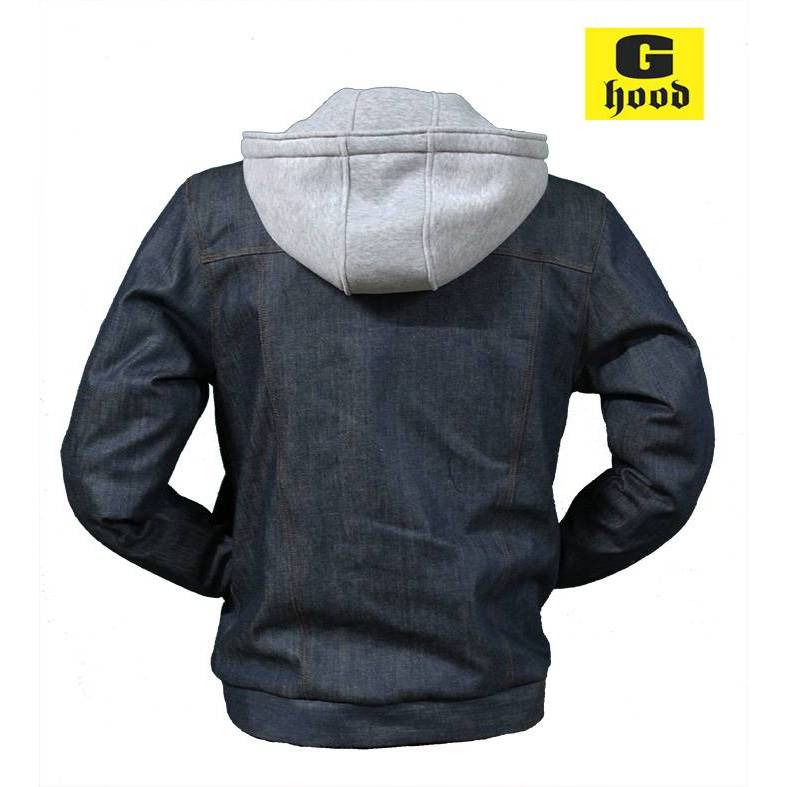 เสื้อยีนส์ฮู้ดการ์ด5จุด