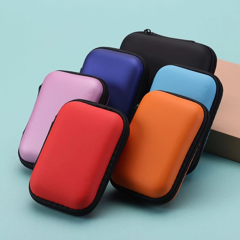 Hard Case HDD 2.5 นิ้ว ซองใส่ฮาร์ดดิสก์ กล่องใส่ฮาร์ดดิสก์พกพา Box HDDสีดำ สําหรับฮาร์ดไดรฟ์ พาวเวอร์แบงค์ สายเคเบิล USB