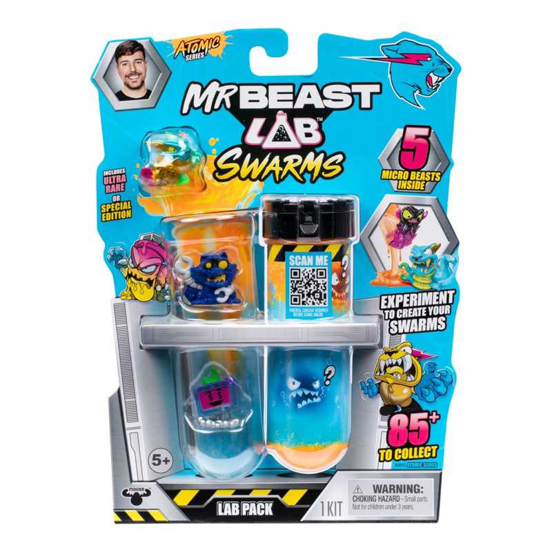 (ของแท้100%) พร้อมส่ง! MrBeast Lab Swarms Atomic Series Lab 5 Pack