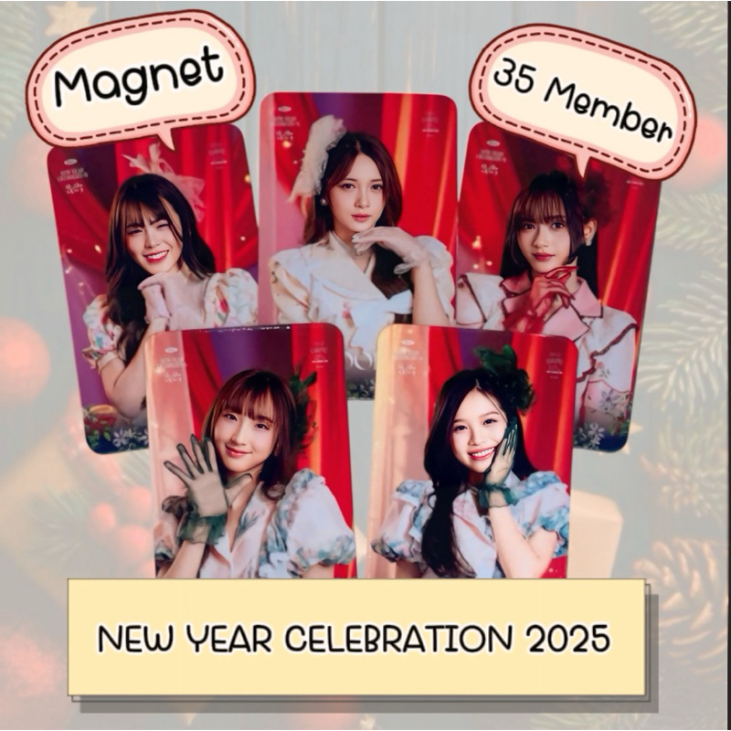 BNK48 Magnet ชุดปีใหม่ New Year Celebration 2025 ปีใหม่ 2025 มีเก็บเงินปลายทาง