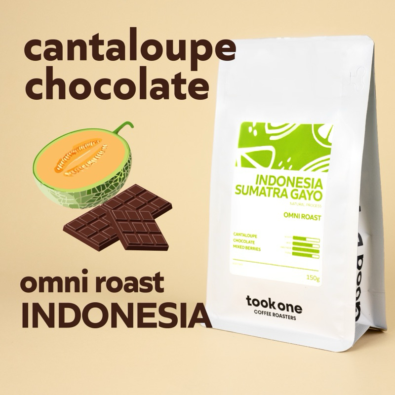 Tookone Coffee Indonesia Sumatra Gayo Omni-Roast 150g กลิ่นแคนตาลูป เมล็ดกาแฟอินโด