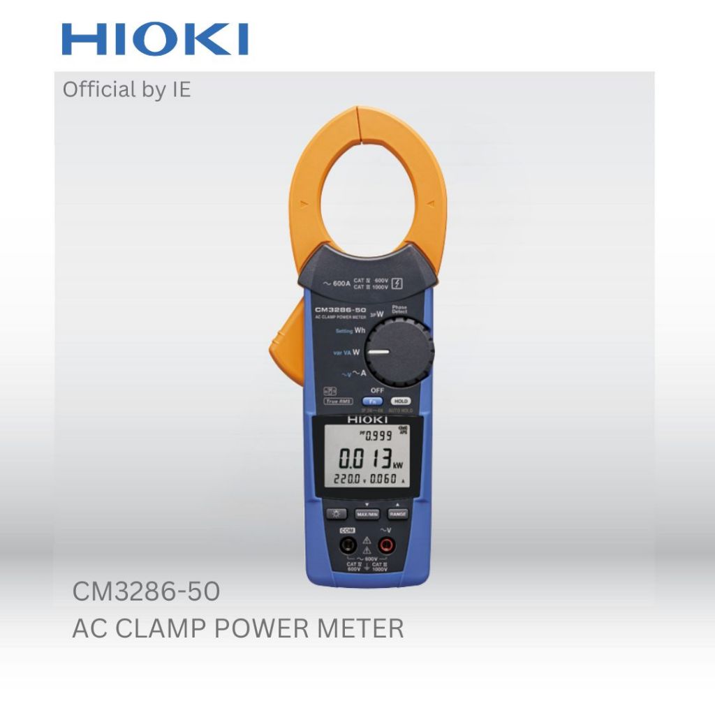 HIOKI CM3286-50 แคลมป์พาวเวอร์มิเตอร์ True RMS AC 600A / AC 600V วัดค่ากำลังไฟฟ้าแม่นยำ