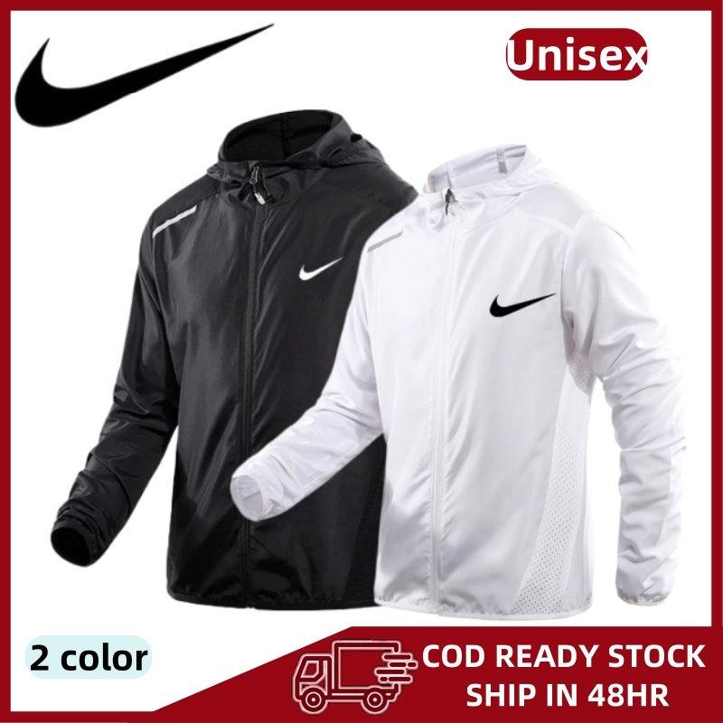 NIKE เสื้อแจ็กเก็ต กันลม มีฮู้ด กันน้ํา ป้องกันรังสียูวี เหมาะกับใส่เล่นกีฬากลางแจ้ง สําหรับผู้ชาย