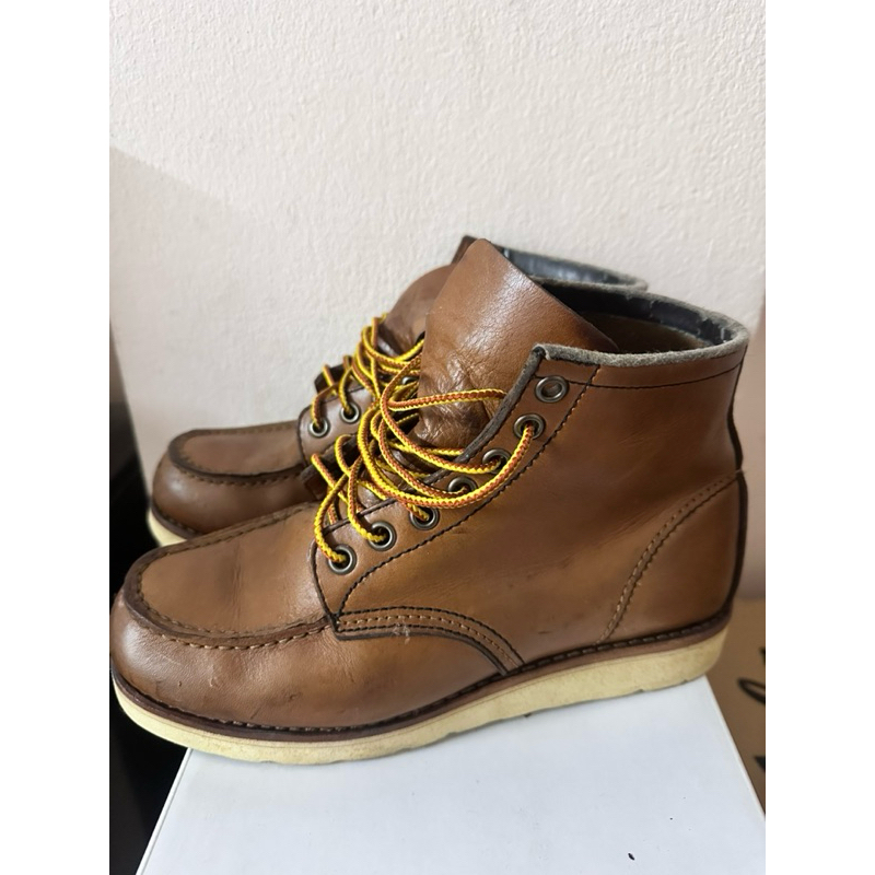 รองเท้าหนังหุ้มข้อทรง Redwing สีน้ำตาลมือสอง