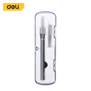 Deli มีดแกะสลัก มีดอาร์ทไนท์ SK5 สำหรับงานโมเดล ด้ามจับอลูมิเนียม มีตัวล็อคใบมีด Carving Knife