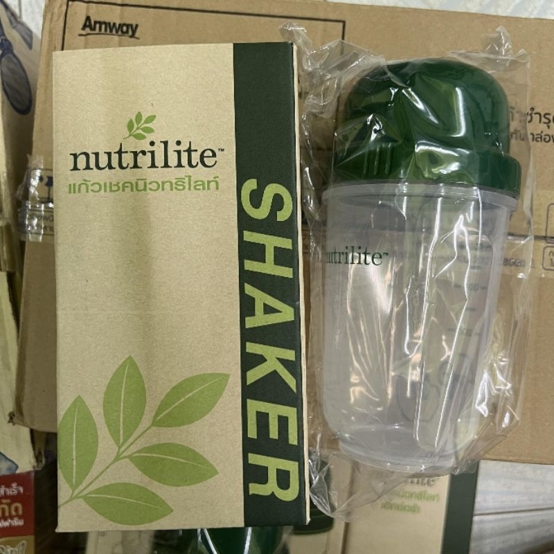 1 กล่อง แก้วเชค ขวดเชค แอมเวย์ ขนาด พกพา กลาง 400มล Amway shaker nutrilite นูทริไลท์ ฝาเขียว