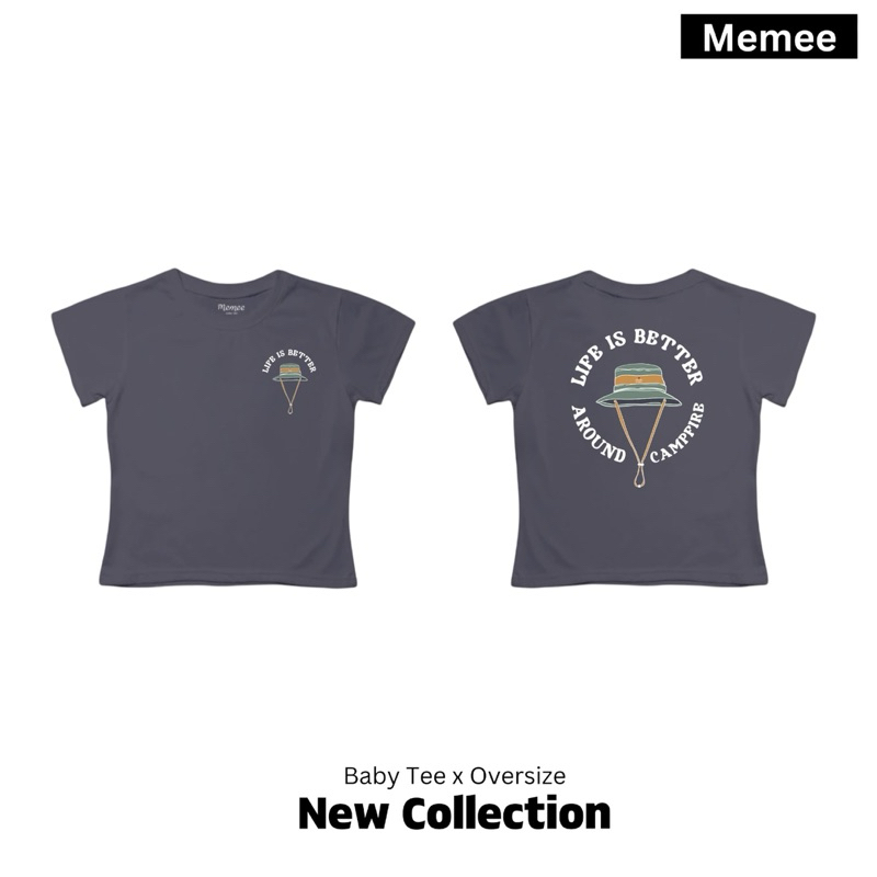 Memee ~ เสื้อครอปผ้าคอตตอน  ทรงBaby Tee (หมวก แคมป์ปิ้ง)เสื้อผู้หญิง ราคา ถูกที่สุด ดีลบีเคเค แกลเลอรีภาพที่ 6