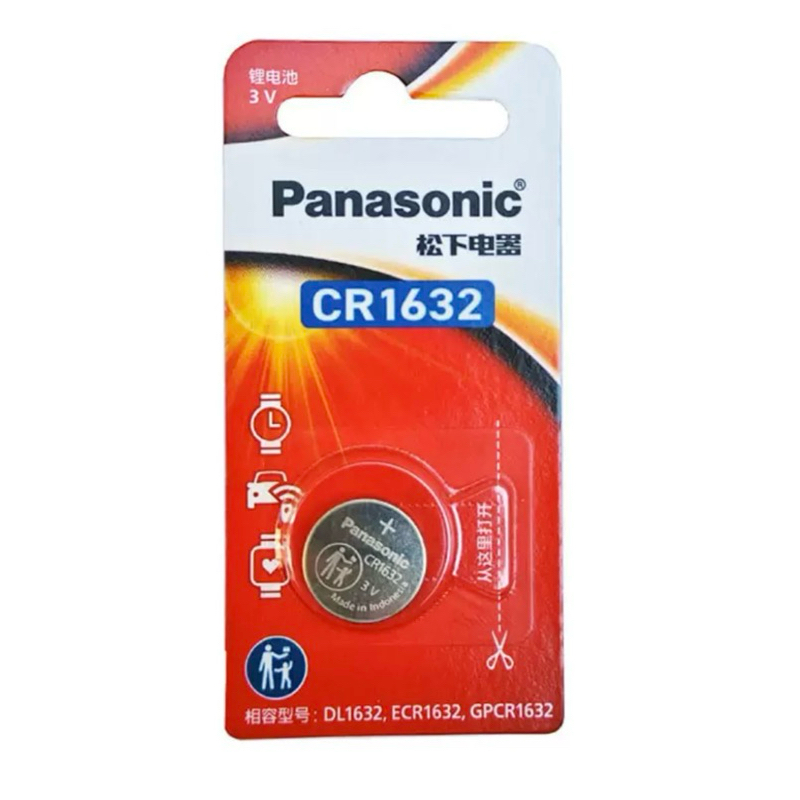 ถ่านPanasonic CR1632/DL1632/ECR1632/GPCR1632 Lithium 3V แพคเดียว1ก้อน HK(ของแท้ออกใบกำกับภาษีได้)