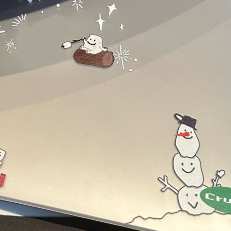 Shesell พร้อมส่ง✨เคส macbook(ผิวด้าน)มาร์ชเมลโลว์ปิ้ง M2/M3 Air13/Pro13นิ้ว เคสสำหรับแมคบุ๊คใส A3240