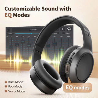 Bridio M8 หูฟังบลูทูธ รองรับ Bluetooth 5.4 3EQ Noise Reduction Headphone Low Latencyหูฟัง with MIC หูฟังครอบหู 20ชั่วโมง