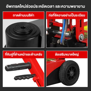 แม่แรงลม 80 ตัน [บรรจุสินค้าตีลังไม้] ของ ที่ให้ แผ่นสังกะสี*2 Floor Jack แม่แรงตะเข้ แม่แรงไฮดรอลิค