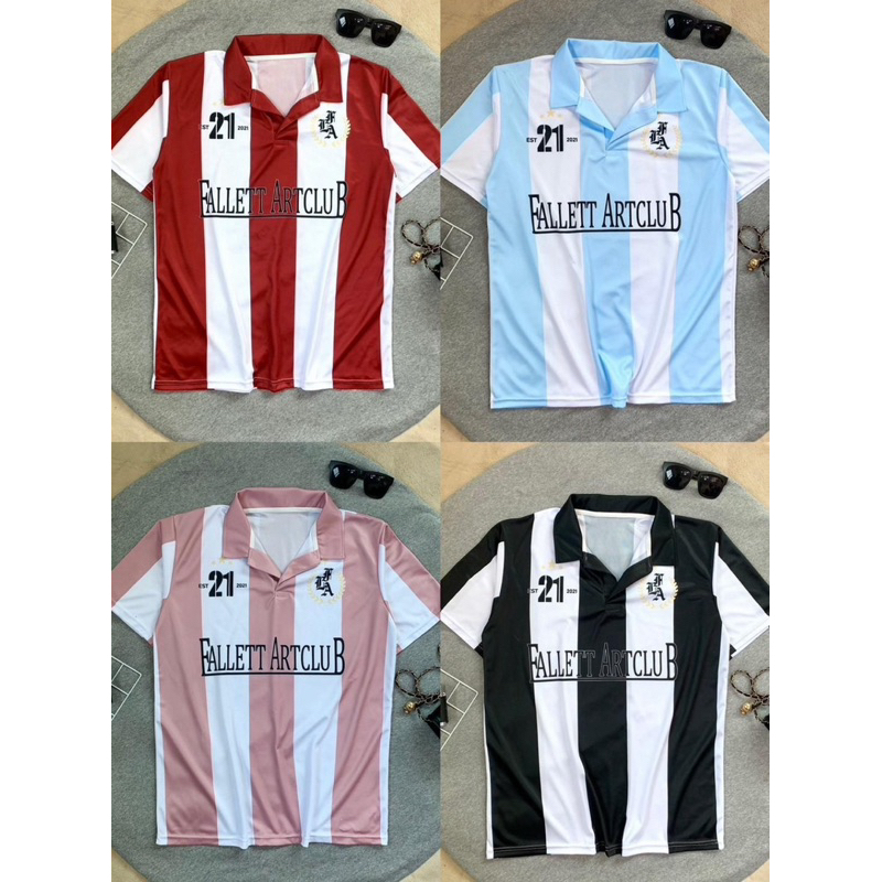 ( M1 ) เสื้อกีฬาโปโล คอปก21 club ลายฮิต กระแส