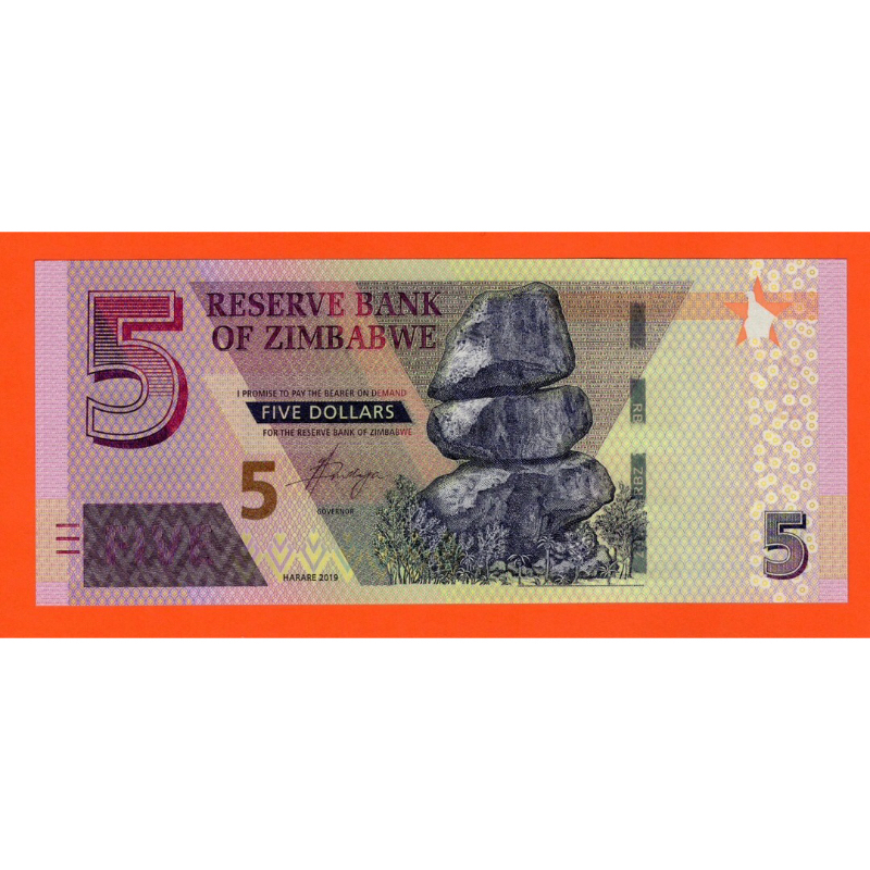 Zimbabwe 5 Dollars 2019