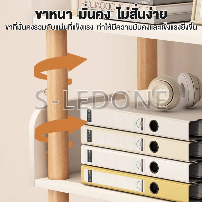 ชั้นวางหนังสือ 180/150/120cm เข้ากับบ้านสไตล์เรียบง่าย ขนาดเล็กประหยัดพื้นที่ ติดตั้งง่าย bookshelf รูปที่ 3