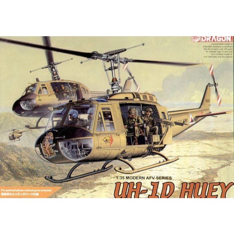 พลาสติก โมเดล ประกอบ DRAGON สเกล 1/35 UH-1D Huey (3538)