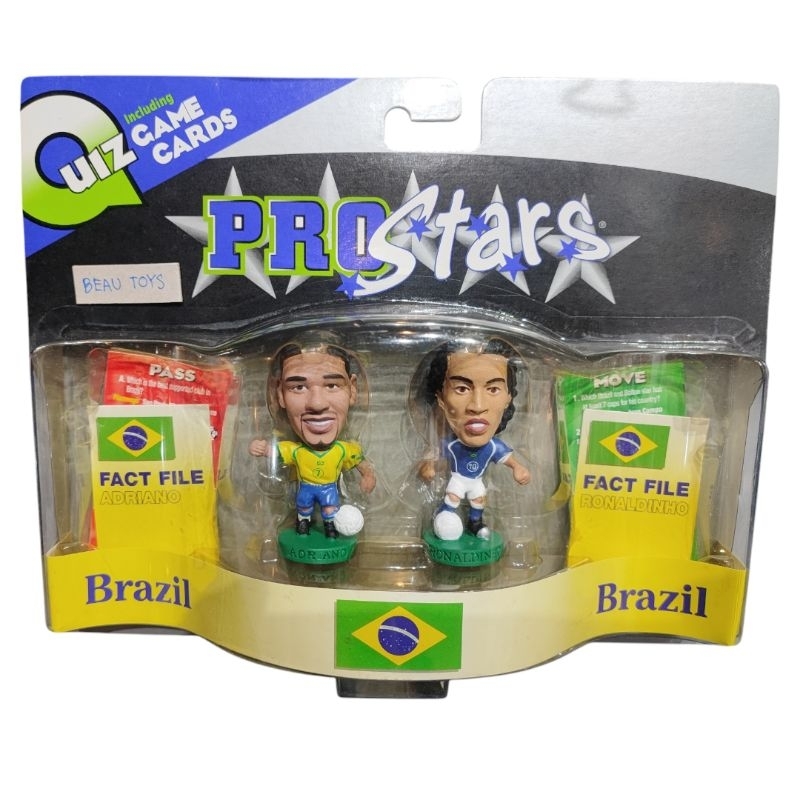 (ของแท้💯)โมเดลนักฟุตบอล Corinthian ProStars ทีมชาติ Brazil Adriano/Ronaldinho (มือ1)