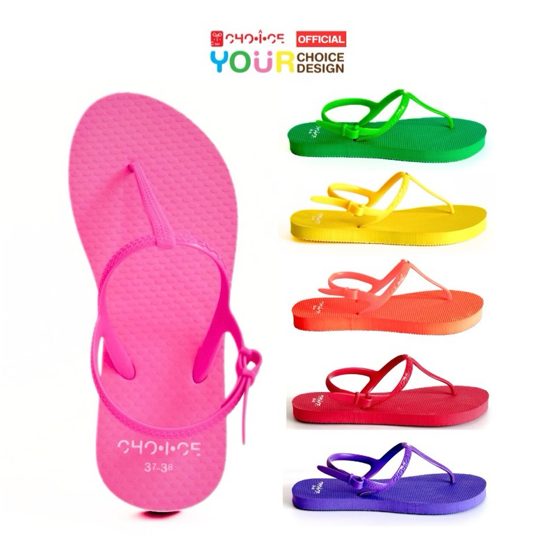 Hot🔥DIY. รองเท้าแตะรัดส้น CHO-I-CE หลากสี🌈