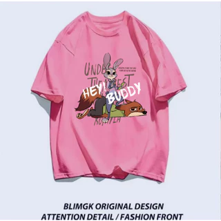 เสื้อยืดลายน่ารัก ผ้าคอตตอนหนา220แกรม เนื้อผ้าคอตตอลแท้ CM104 สีไม่ตกเนื้อผ้าดี ตัดเย็บดี