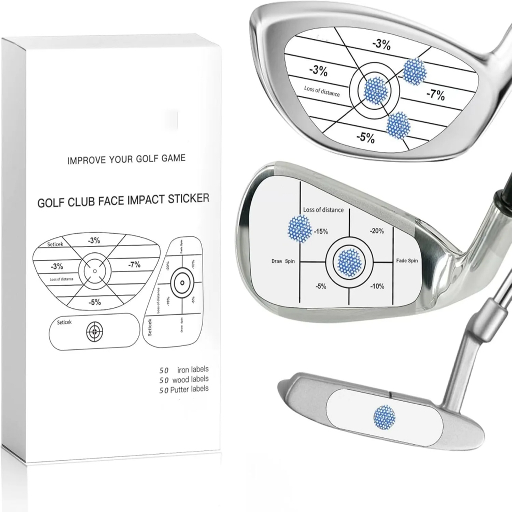 ATZ แผ่น Golf Strike Impact stickers สติ๊กเกอร์แปะหน้าไม้ (ชุด 5แผ่น 25 ดวง)