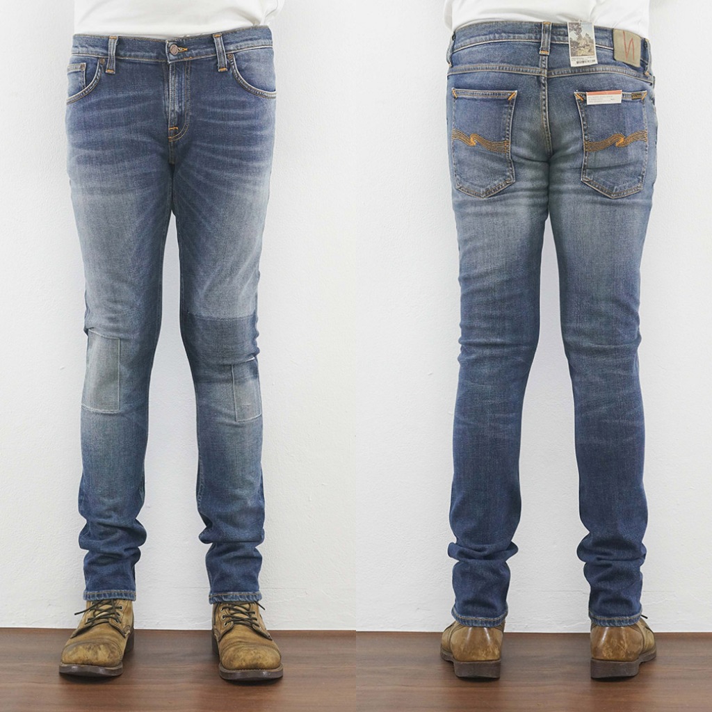 Nudie Jeans Long John Clean Patches แท้100% ร้าน G&R Co.