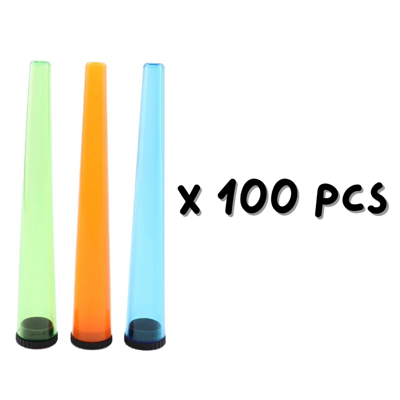หลอดอะคริลิค ใส่โรลสำเร็จ ขนาด 110 มม. จำนวน 100 อัน พร้อมฝา (ส่งไว 1-2 วัน)