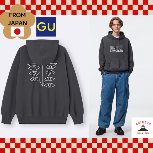 GU Sweatshirt Pull Parka Hoodie EVANGELION [ส่งตรงจากประเทศญี่ปุ่น ของแท้ 100%]