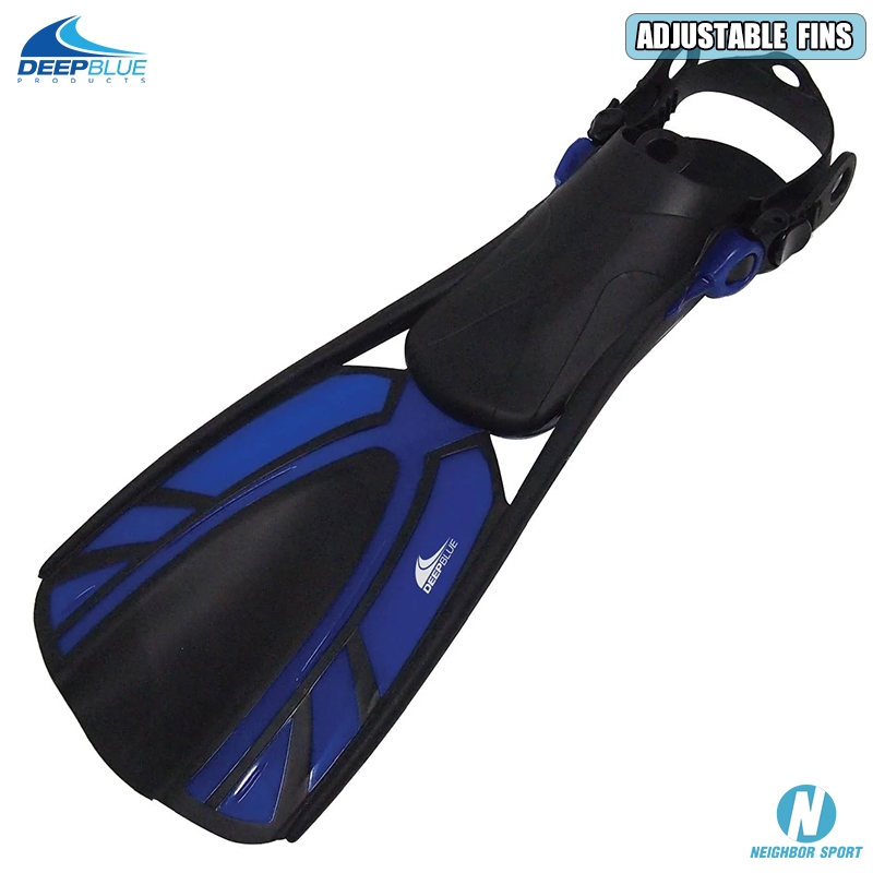 ตีนกบดำน้ำตื้น ยี่ห้อ DEEPBLUE รุ่น ADJUSTABLE FINS ราคา ถูกที่สุด ดีลบีเคเค แกลเลอรีภาพที่ 3