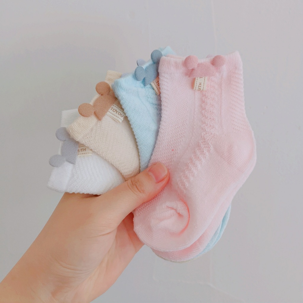 NT​ Baby - 090 ​(สินค้า​พ​ร้​อ​มส่ง) ​ถุงเท้าเด็ก​แรกเกิด​​ ถุงเท้า​แฟชั่น​เด็ก​ หลายสีให้เลือก ใส่สบาย