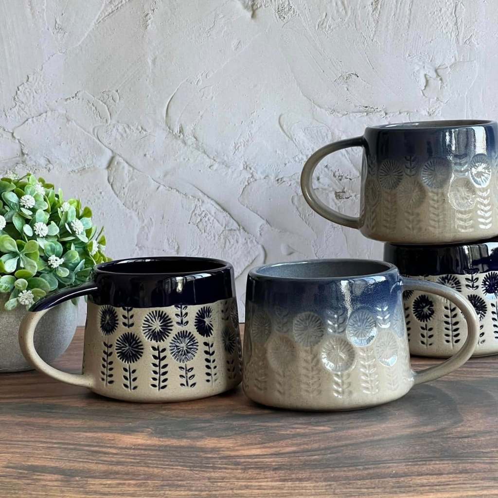แก้วเซรามิค แก้วกาแฟ งานhandmade ดีไซน์สวยๆ ความจุ 450 ml mug - AT1CERAMIC