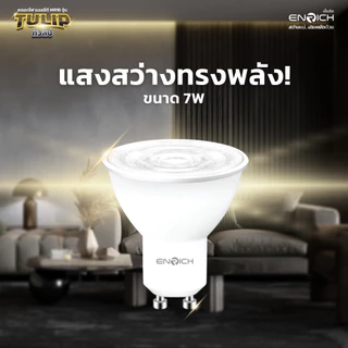 ENRICH หลอด MR16 LED Non-Dimmable 7W ขั้ว GU10 รุ่น TULIP มี3แสง ให้เลือก แสงขาว แสงขาวนวล แสงเหลือง