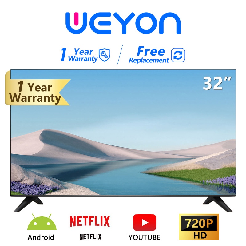 WEYON Smart TV 32 นิ้ว/43 นิ้ว จอ HD สามารถเชื่อมต่อ WiFi ดู YouTube/netflix ได้