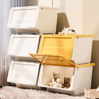 Airice กล่องพลาสติก กล่องเก็บของ กล่องอเนกประสงค์ มีฝาเปิดหน้า กันฝุ่นและกันน้ำ กล่องเก็บรองเท้า กล่องใส่ของ