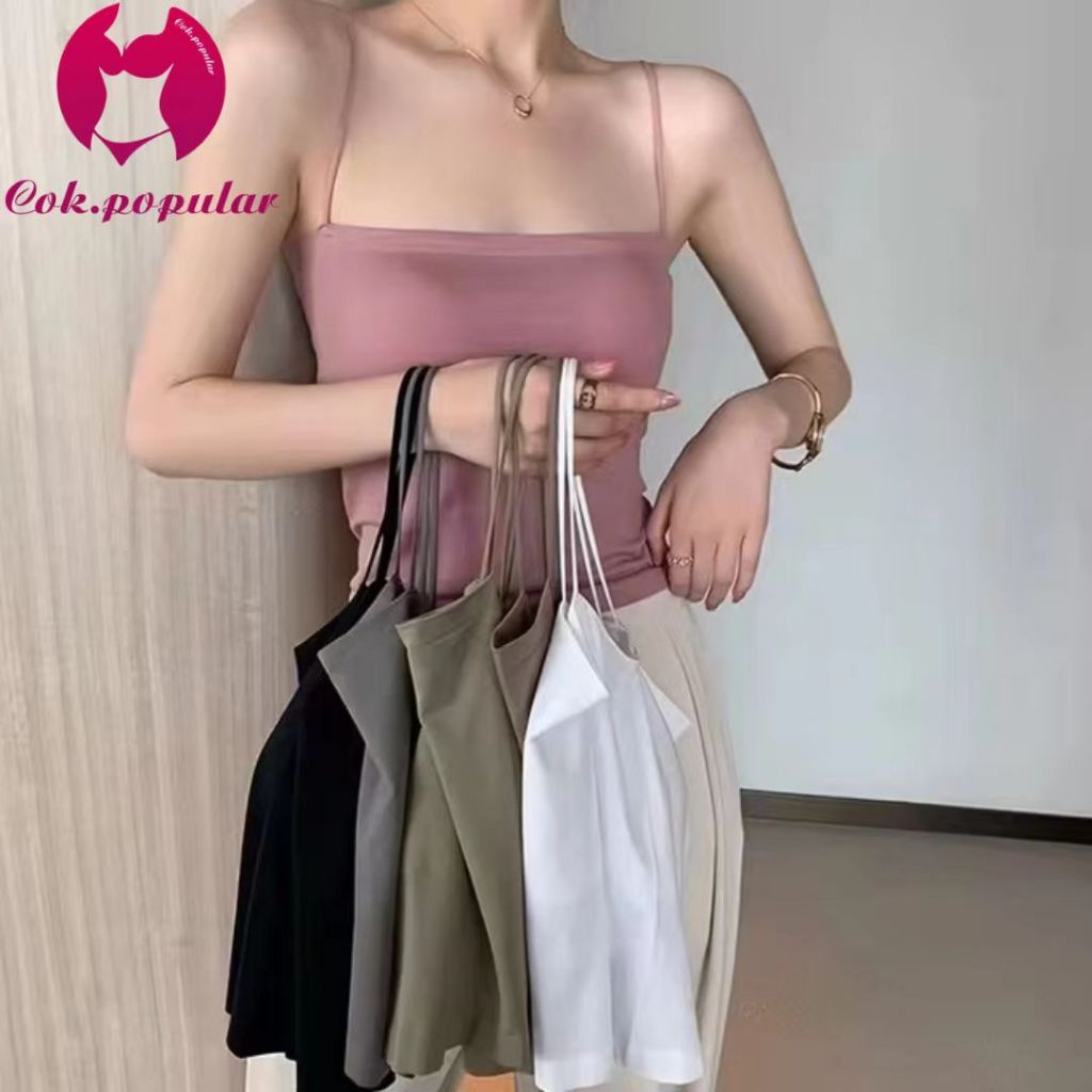 🔥ป้ายยาหนักมาก! เสื้อสายเดี่ยว/บราครอปเกาะอก COK ผ้าร่อง ใส่ได้ทุกโอกาส!