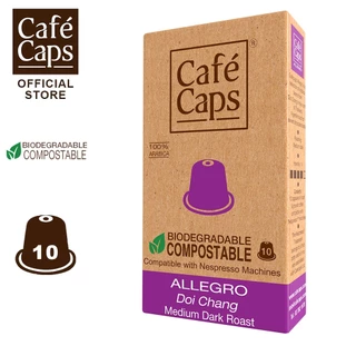 Nespresso Compatible Coffee Capsule - Cafecaps (1 Box X 10 Caps) | กาแฟแคปซูล รวมรส