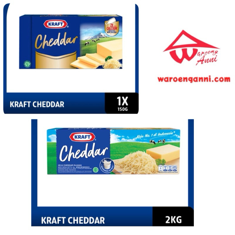 Indonesia Kraft Cheddar Cheese 150 gram & 2 Kg