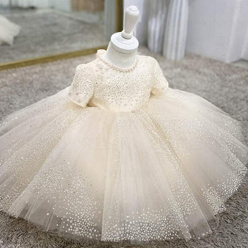 ชุดราตรี/ชุดออกงานเด็กผู้หญิง สีขาว 66