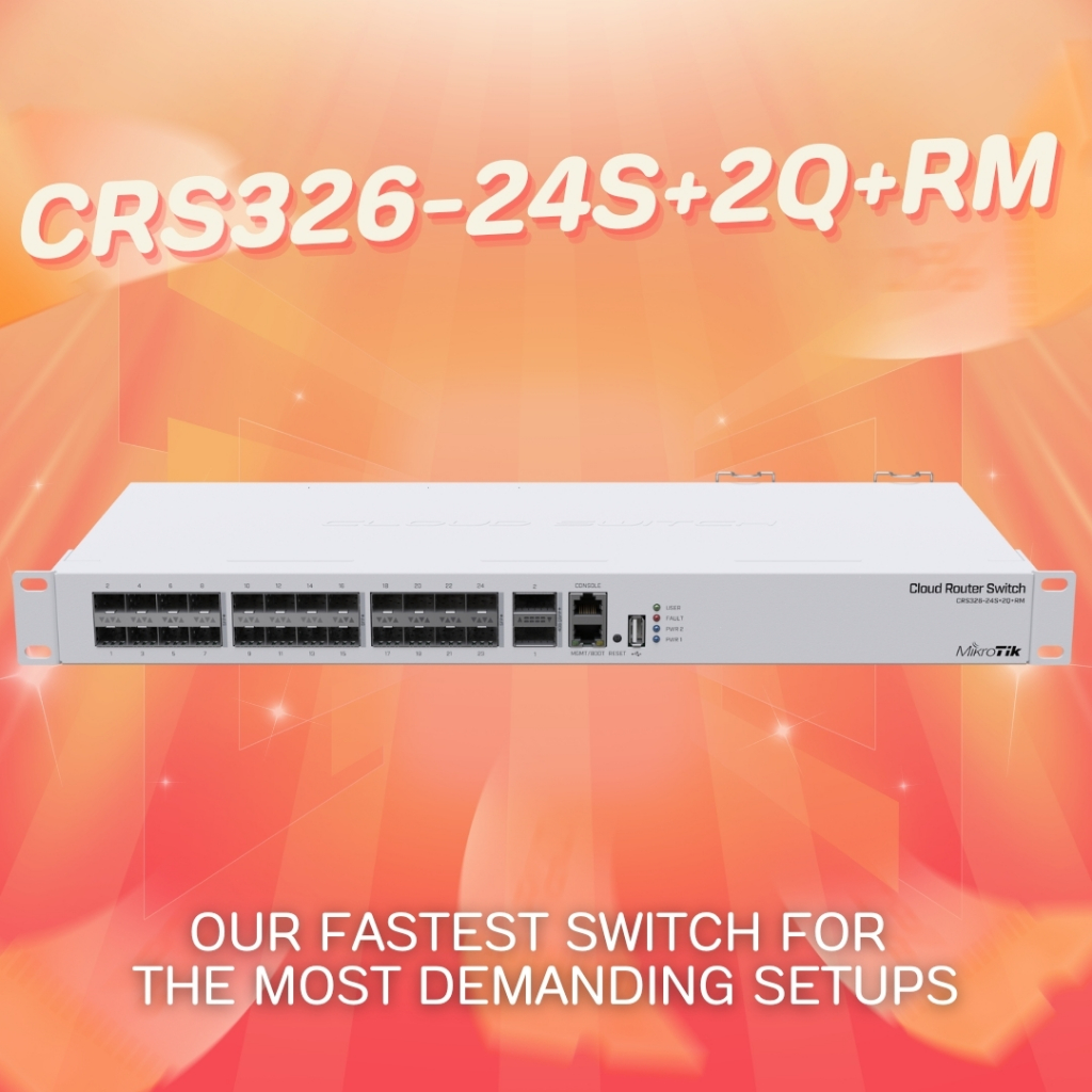 CRS326-24S+2Q+RM Mikrotik ส่งไวสินค้ารับประกันเงื่อนไขเป็นไปตามที่บริษัทกำหนด ออกใบกำกับภาษีได้⚡️🔥ทั