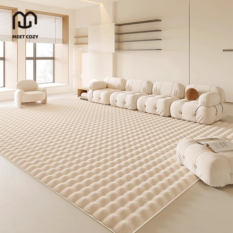 MEET COZY พรมขนกระต่ายเทียม ขนนุ่ม carpet  พรมปูพื้น พรมปูพื้นห้อง พรมขนยาว # 1 DE-PP