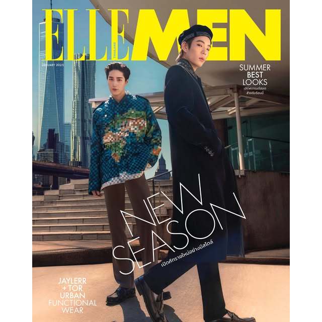 นิตยสาร ELLE MEN January 2025 ปก‘เจเจ-กฤษณภูมิ พิบูลสงคราม’ และ ‘ต่อ-ธนภพ ลีรัตนขจร’