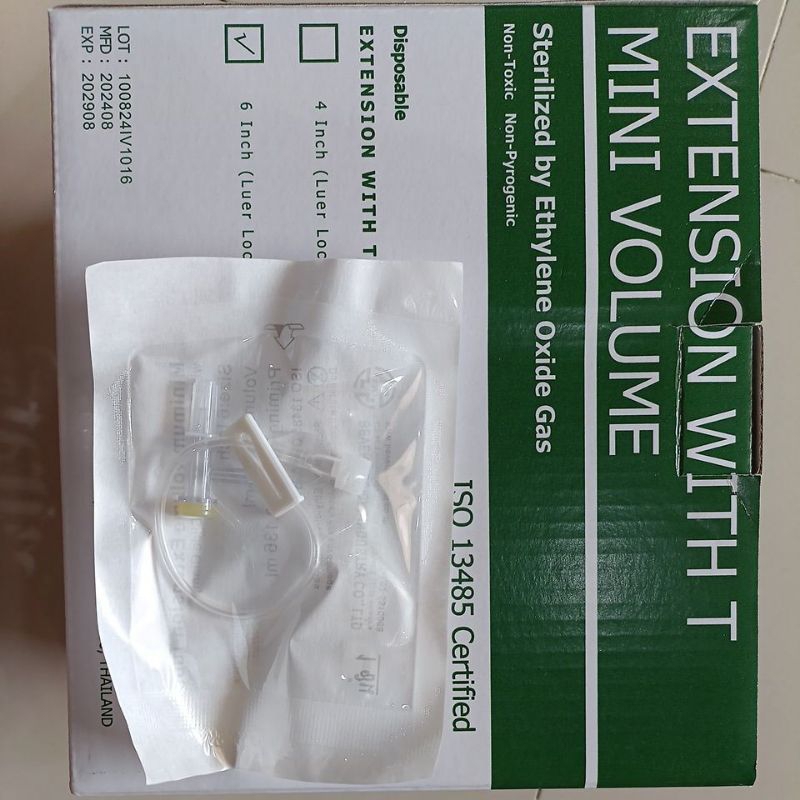B.M.I(แบ่ง 1 ชิ้น) Minimum Volumae Extension Tube with T-Connector and slide clamp.