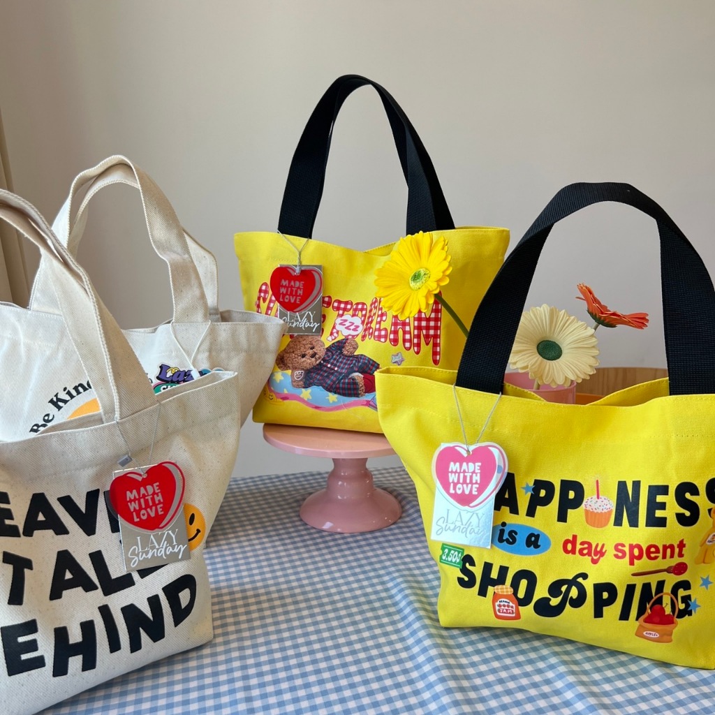 Justbehappy - Tote Bag Minisize - กระเป๋าผ้าใบเล็ก