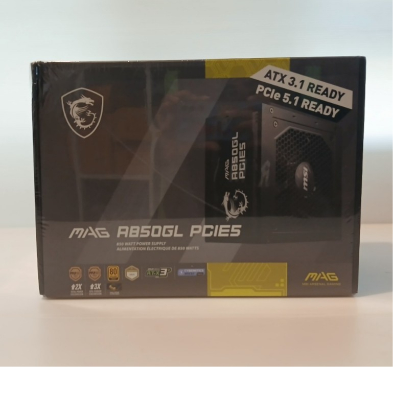 POWER SUPPLY (อุปกรณ์จ่ายไฟ) MSI MAG A850GL PCIE5 (5.1) - 850W 80 PLUS GOLD (BLACK)