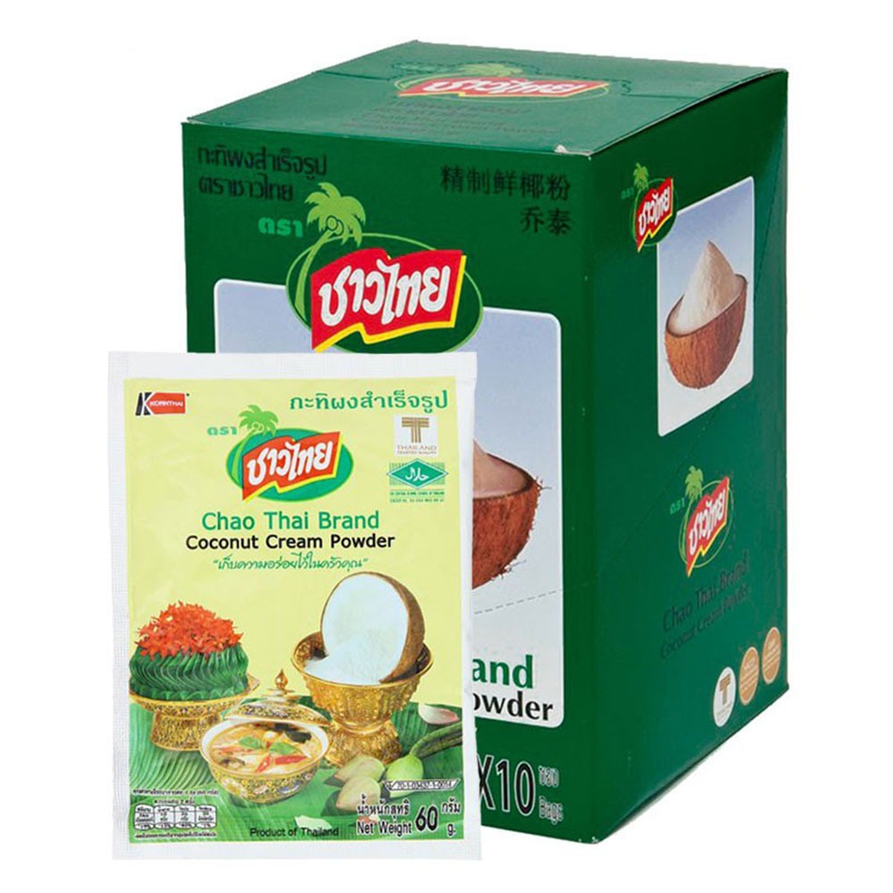 ชาวไทย กะทิผงสำเร็จรูป 60 ก.Chao Thai Brand Cocomut Cream Pawder