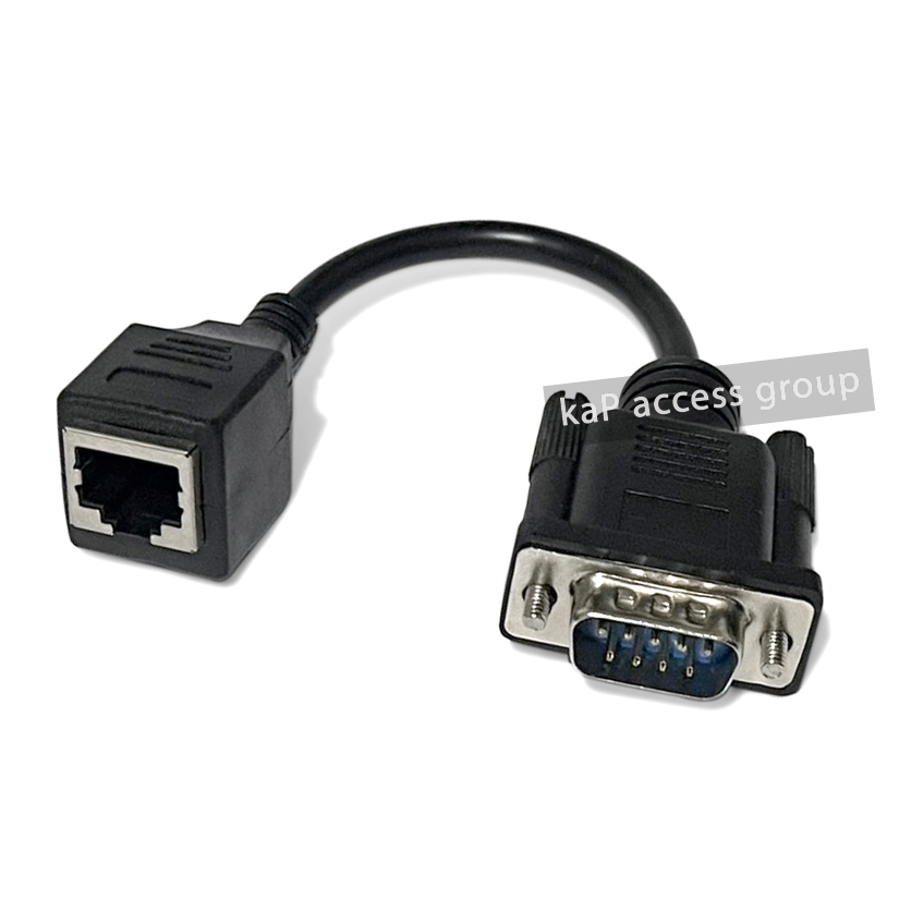 DB9 serial Port rs232 male 9 pin to lan rj45 8 pin Extender converter adapter cable (10cm.) สาย ซีเร