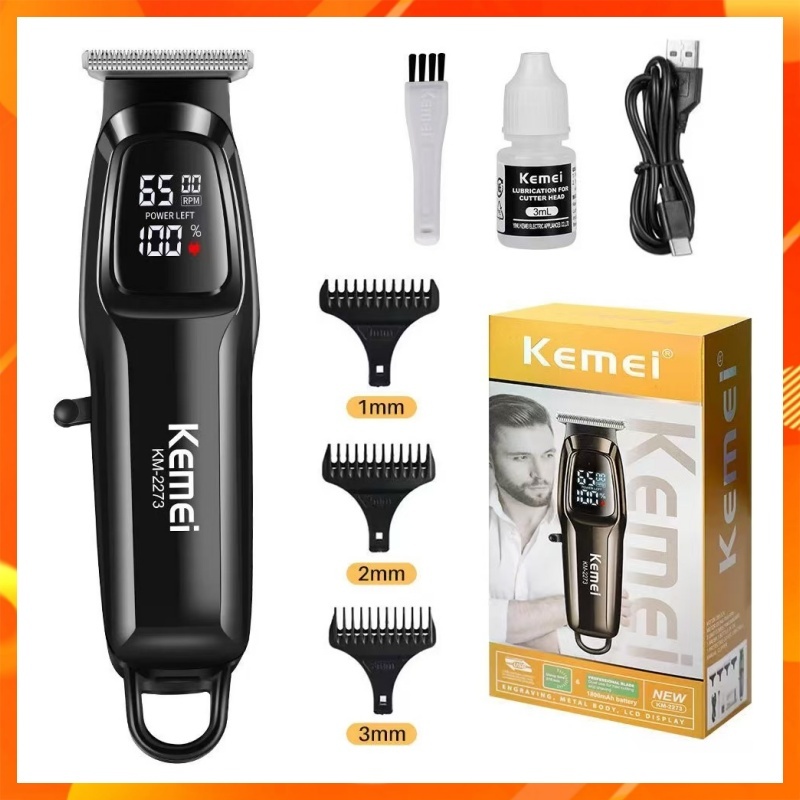 Kemei KM-2273 ปัตตาเลี่ยนไร้สาย อัจฉริยะ ชาร์จได้ เสียงเงียบ ปัตตาเลี่ยนตัด Kemei km-2273