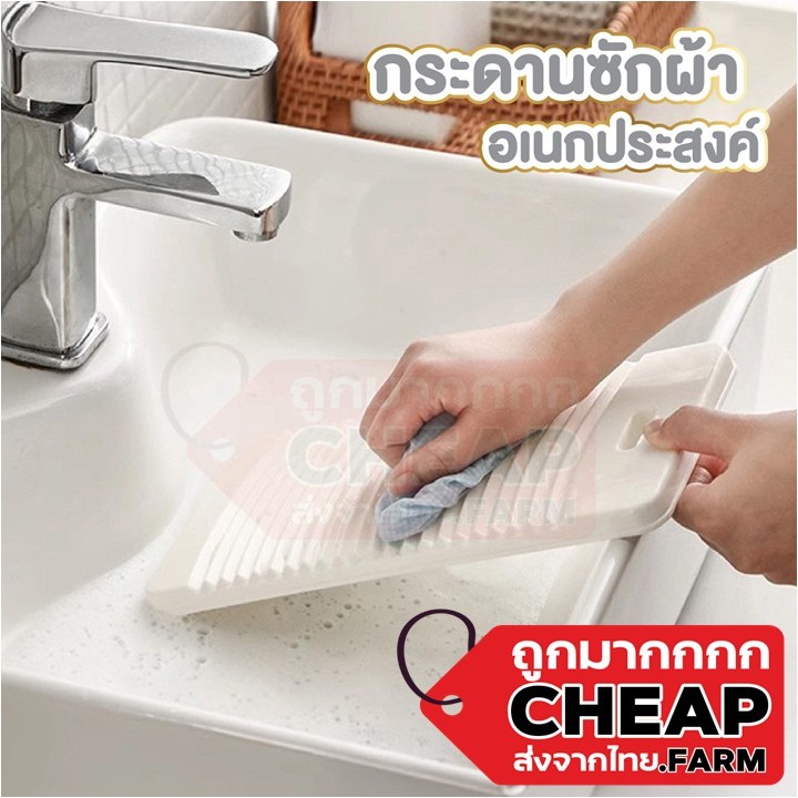 CHEAP.FRAM CTN459 กระดานซักผ้า พลาสติก ขนาดพกพา ชุดชั้นใน แผ่นซักชุดชั้นใน ถุงเท้า
