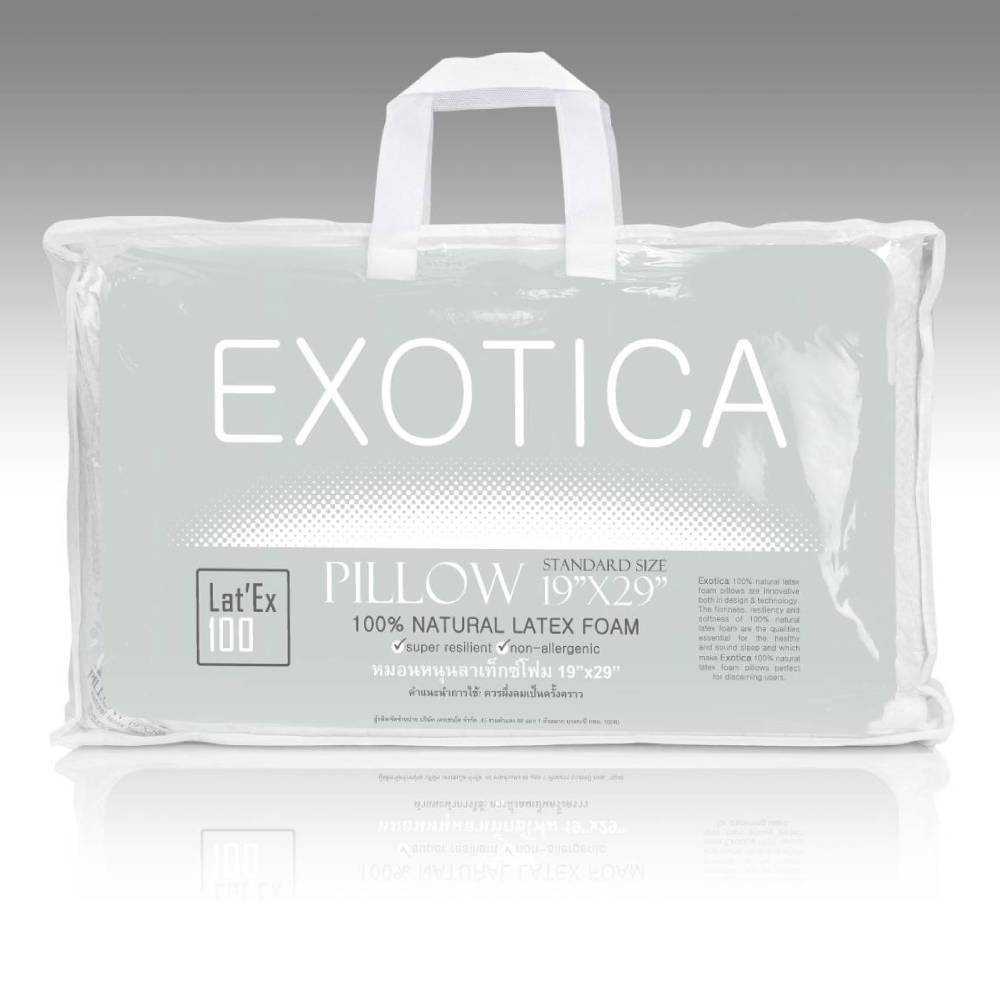EXOTICA หมอนลาเท็กซ์โฟม ผลิตจากยางพาราธรรมชาติ100%  ขนาด 19นิ้ว x 29นิ้ว